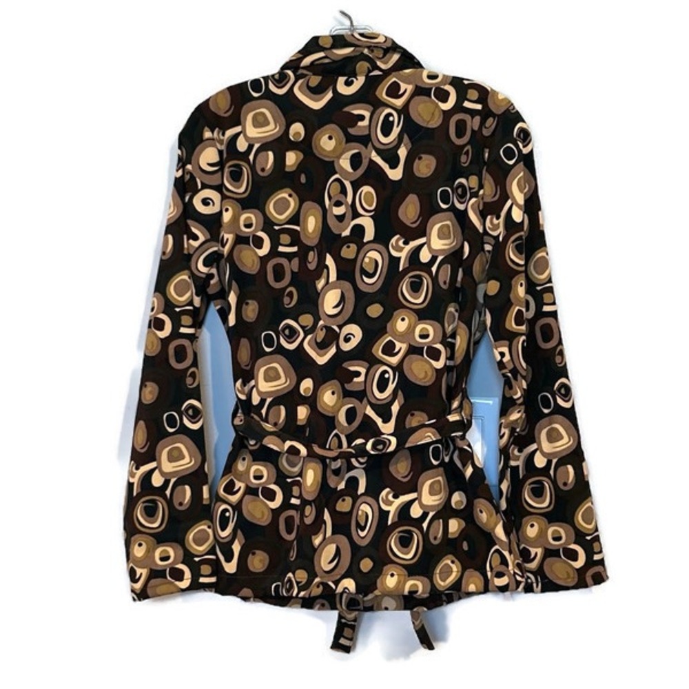 Vintage Classic Elements Brown Patterned Jacket B… - image 2